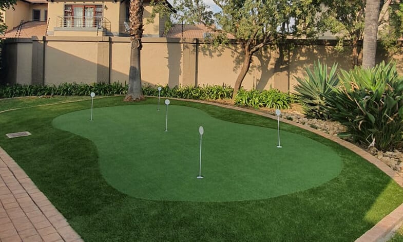 artificial grass putting green installation in johannesburg